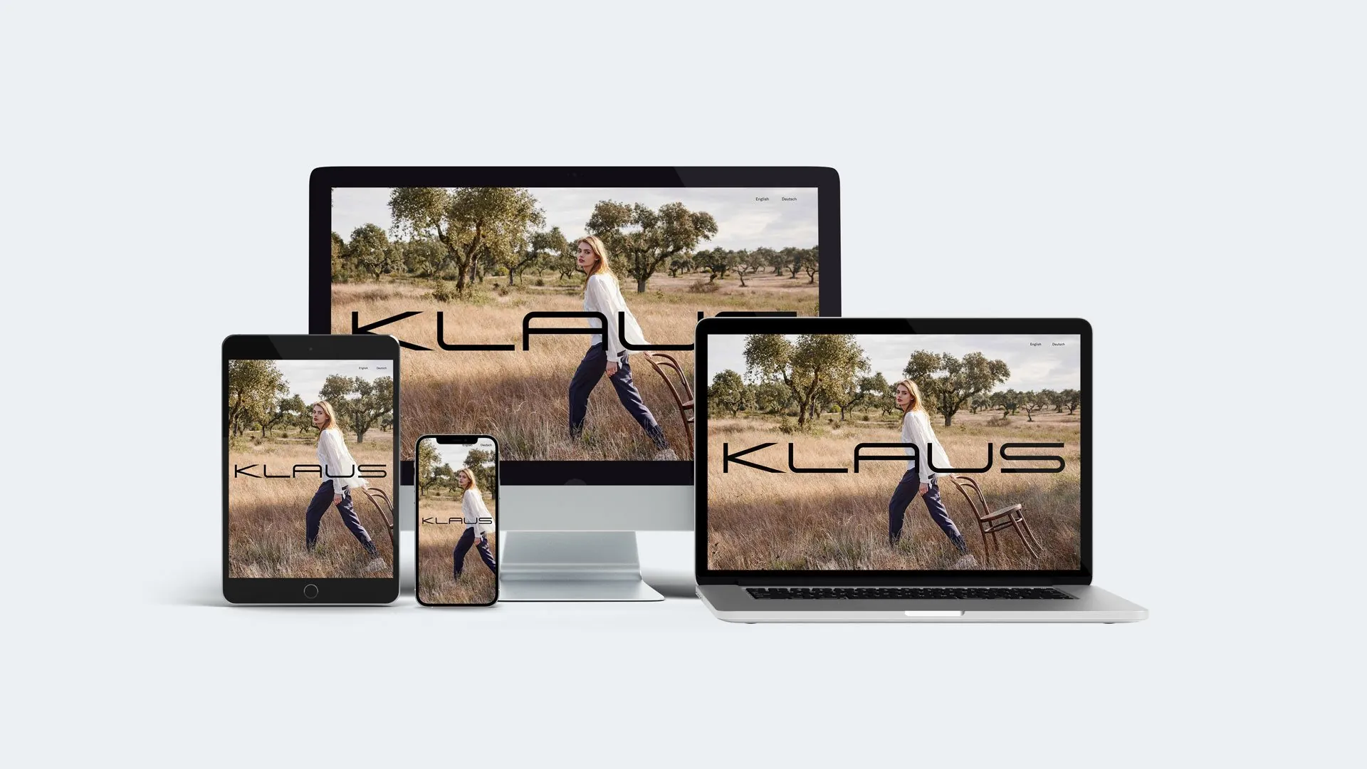 Modeagentur KLAUS: Website & Fotografie